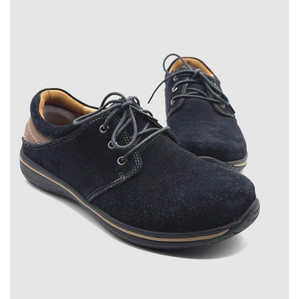 ALEGRIA Am-Ale 613 Shoe Men's Size 41 US 8 Dark Blue Suede Lace Up Comfort - Picture 1 of 9